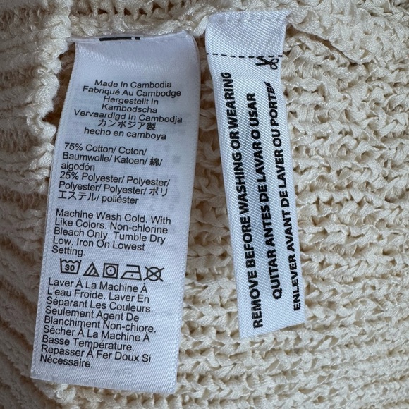 J.CREW High-Neck Textured Pointelle Sweater Tank Top | Cream Sleeveless Knit XS - Picture 8 of 8